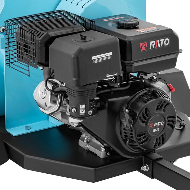 Produktbild Hillvert Gartenhäcksler Häcksler Schredder Holzhäcksler Benzin 15 PS Anhänger Ø 120 mm