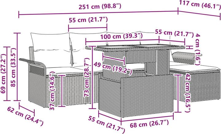 Produktbild vidaXL Gartenmöbel
