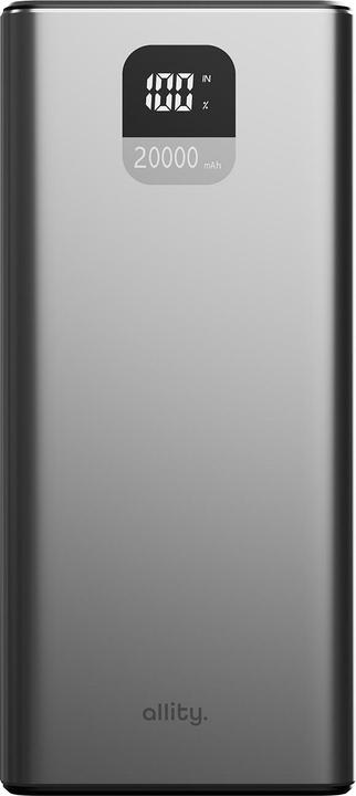 Produktbild Allity power bank APB-100 PD QC 22.5W 20000 mAh gray (20000 mAh, 22.50 W)