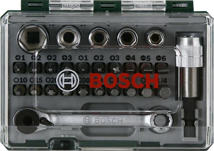Produktbild Bosch Professional Zubehör Schrauberbit- und Ratschen-Set, 27-teilig (Innensechskant, Kreuz Pozidriv PZ)