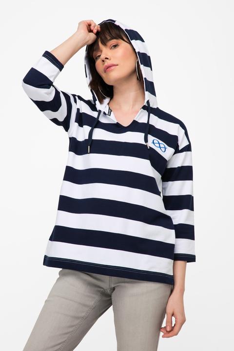 Produktbild Laurasøn Hoodie, Blockstreifen, Kapuze, 3/4-Ärmel (L)
