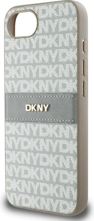Produktbild DKNY Etui Repeat Texture Pattern with Tonal Stripe do iPhone 16e beżowy (Apple iPhone 16e)