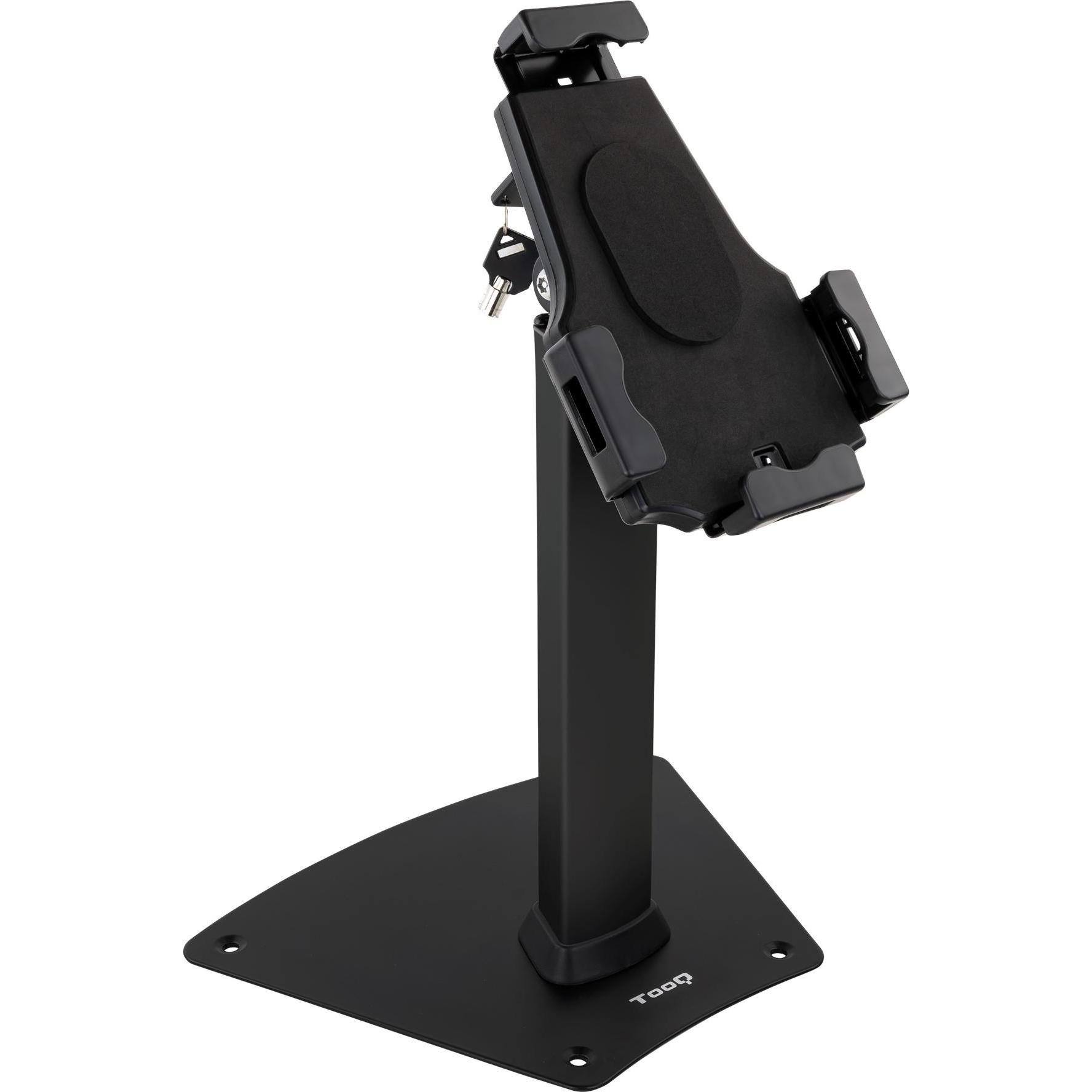 Tooq Technology Soporte Sobremesa Profesional Tablet Antirrobo, Supporto per tablet, Nero