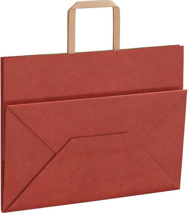 Produktbild vidaXL Kraftpapiertüten 50 Stk. mit Henkel Rot 32x17x25 cm Papiertüte (50x)