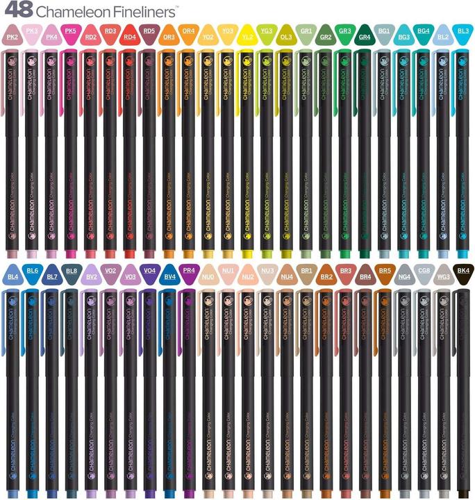 Actual product image Chameleon Fineliner Set (Multicoloured, 48 x)