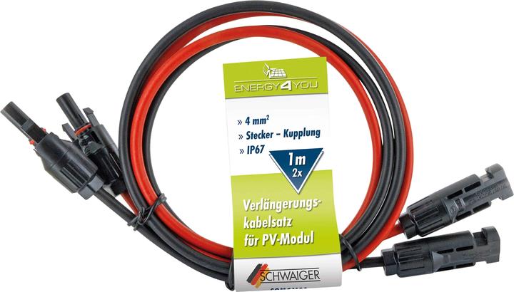 Actual product image Schwaiger Extension cable set 2x 1m (Solar connector)