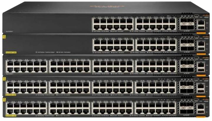 Actual product image Aruba 6200M 24G Class4 PoE 4SFP+ Switch (28 ports)