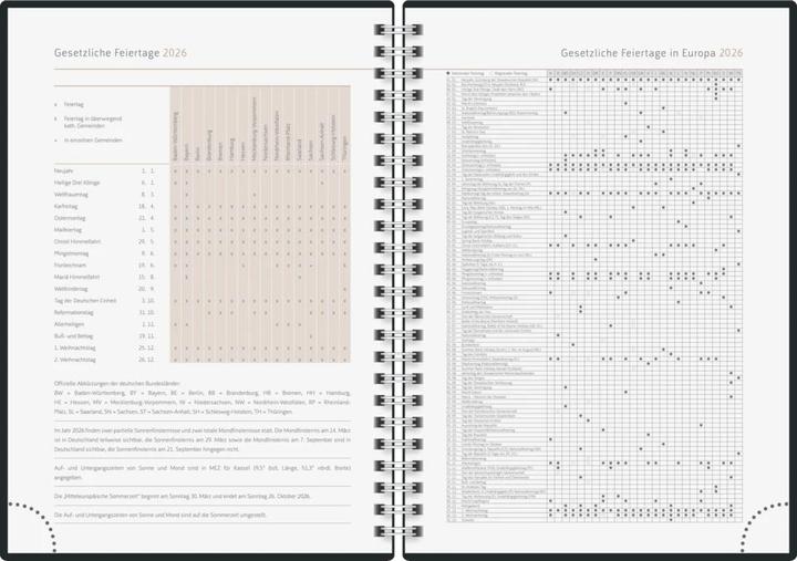 Actual product image Ridoide rido idé Wochenagenda Design Line Wire, One Line Grafisch, 2026 (148 x 210 mm, 1 week / 2 pages)