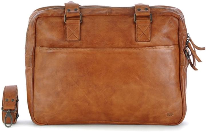 Actual product image Bear Rock Design Leandro Leren laptop bag - 15 inch - Cognac (15")