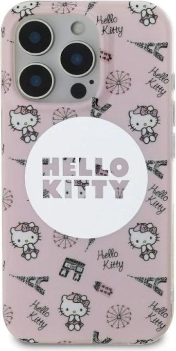 Immagine prodotto Hello Kitty HKHMP16XHAOPP Custodia rigida per iPhone 16 Pro Max 6,9" różowy/rosa IML All Over Paris Magsafe (Apple iPhone 16 Pro Max)