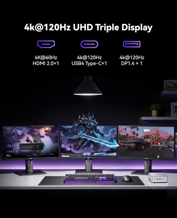 Immagine prodotto NiPoGi Mini PC Hyper H2 mit Core i7-13620H und Windows 11 Pro (1024 GB, 32 GB, Intel Core i7-13620H, Grafica Intel UHD)