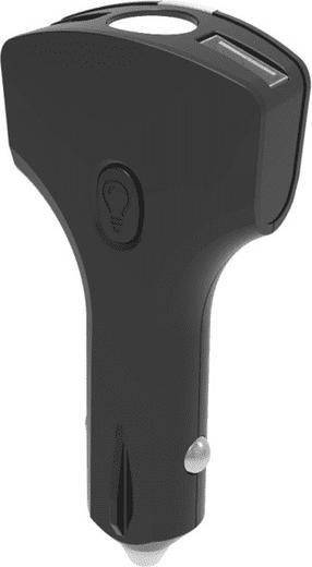 Actual product image Ledwood Chargeur Auto Qc 2 USB Coupe-Ceinture Brise-Vitre Lampe-Sos