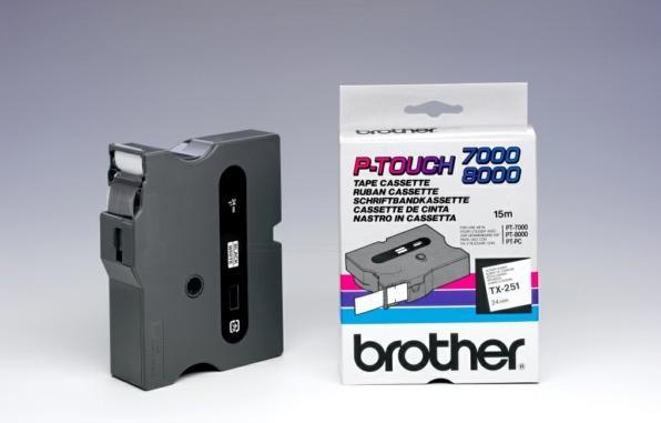 Produktbild Brother Tx-251 (2.50 cm, Weiss, Schwarz)