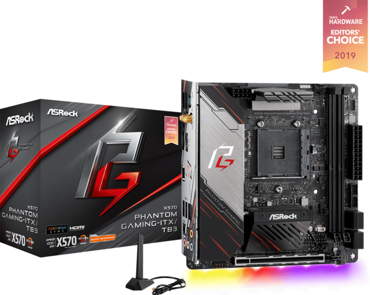Actual product image AsRock X570 Phantom Gaming ITX/TB3 (AM4, AMD X570, Mini-ITX)