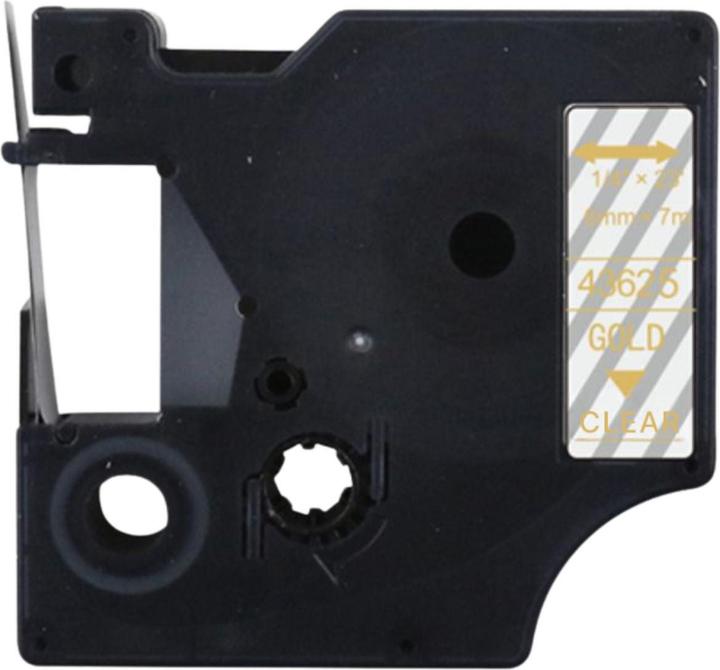 Immagine prodotto Hermex Alternatives Etikettenband zu Dymo D1 43625 Beschriftungsband (0.60 cm, Oro, Trasparente)
