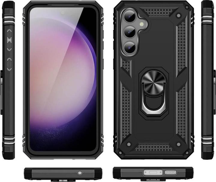 Actual product image Cover-Discount Galaxy S23 FE - Armor Case with kickstand black (Samsung Galaxy S23 FE)