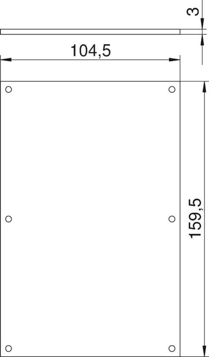 Produktbild OBO Bettermann Abdeckplatte blind 160x105mm, PVC, 6109868