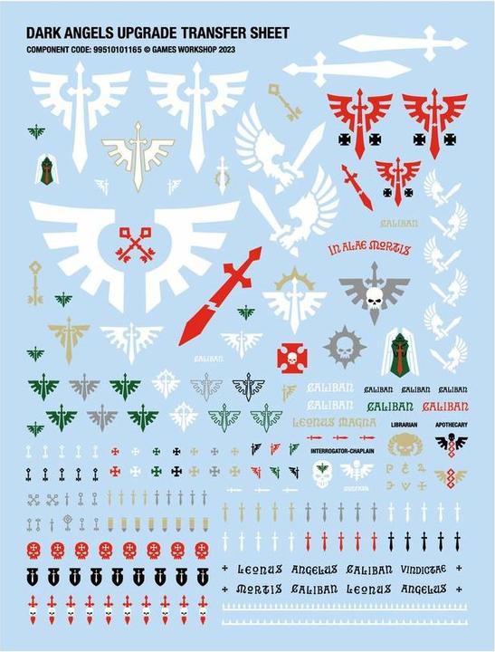 Produktbild Games Workshop Warhammer 40k - Dark Angels Améliorations et Décalcos (Kunststoff)