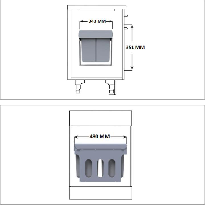 Immagine prodotto Relaxdays pattumiera-estraibile (15 l)