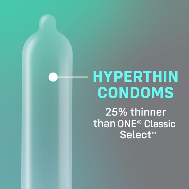 Actual product image One Vanish Hyperthin 12 thin latex condoms, vegan, 53mm width (12 pcs.)