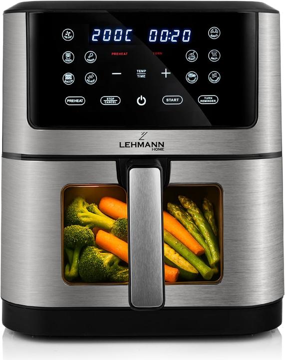 Lehmann Heissluftfritteuse Air Fryer LHODF-1435 mit Sichtfenster, 12 Programmen & Timer