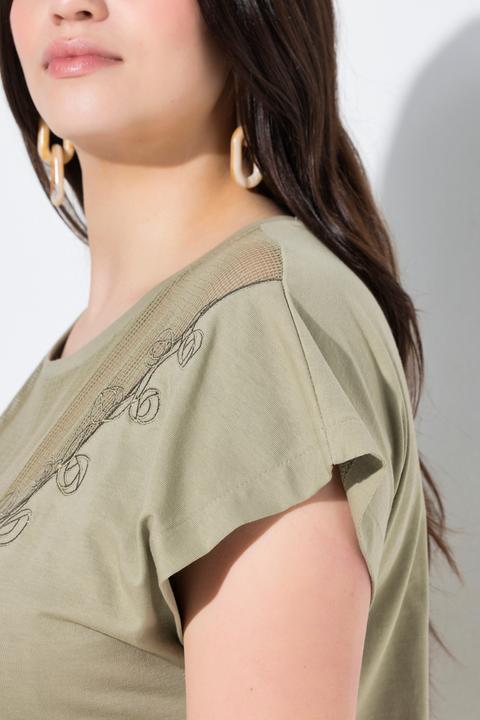 Actual product image Ulla Popken Eco Cotton Mesh Panel Tee (42, 44)