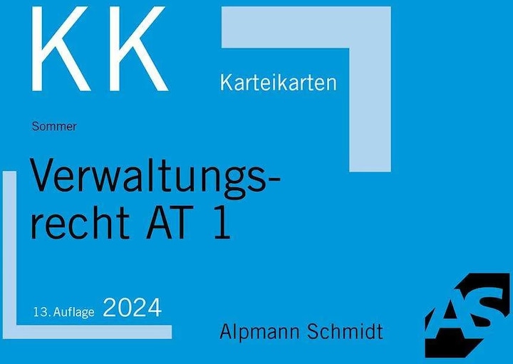 Produktbild Karteikarten Verwaltungsrecht AT 1 (Deutsch, Christian Sommer, 2024)