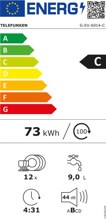Energy Label Telefunken G-EV-6014-C