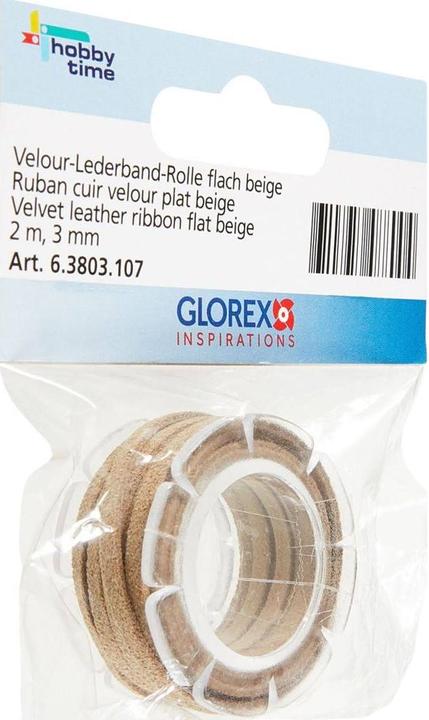 Produktbild Glorex Lederband Velour 3 mm flach