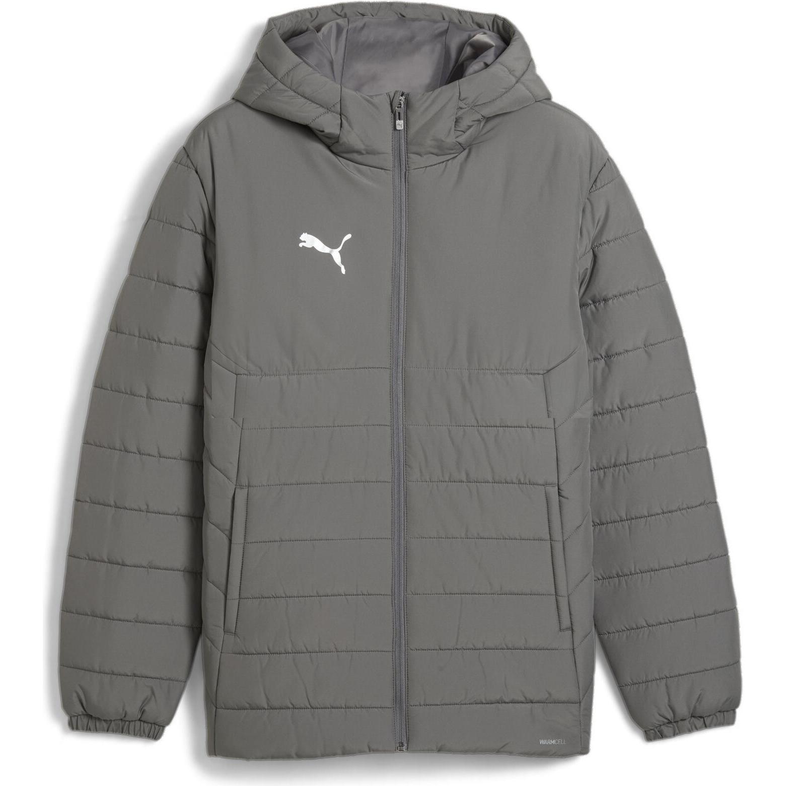 Puma, Herren, Laufjacke, teamADDITIONS Hooded Padded Jacket (XL), Grau, XL