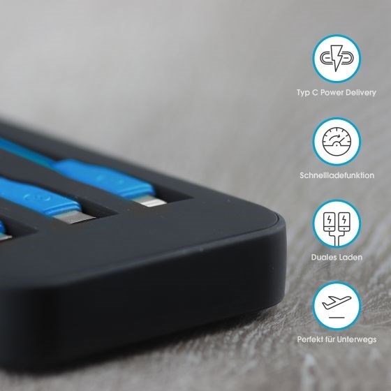 Produktbild Xlayer Powerbank Plus AllinOne (10000 mAh, 18 W, 37 Wh)