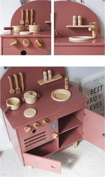 Produktbild Nelaroom Retro Holzküche mit Zubehör