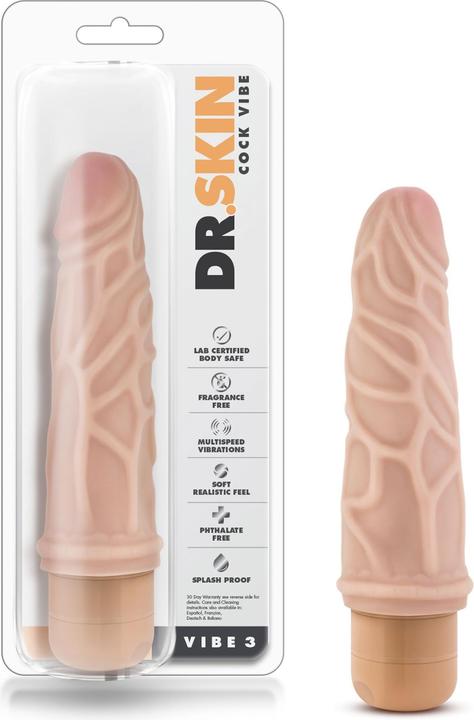 Actual product image Blush Dr. Skin â Cock Vibe no3 Vibrator â Beige