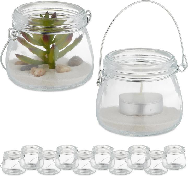 Actual product image Relaxdays 12x lantern (1 x, Ø 7.5 x 6.5 cm)