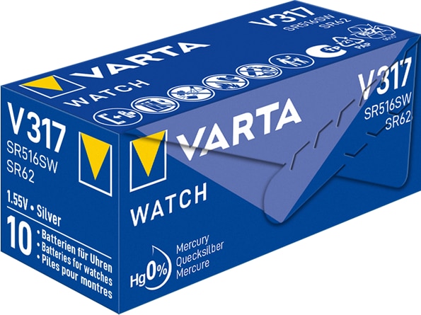 Actual product image Varta Button cell V317 (1 pcs., SR62, 10.50 mAh)