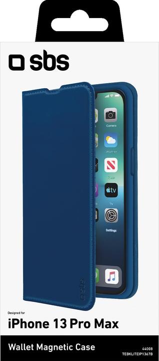 Actual product image SBS Bookcase Wallet Lite Case for iPhone 13 Pro Max blue (Apple iPhone 13 Pro Max)