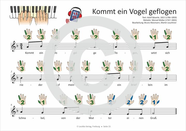 Actual product image Einfacher!-Geht-Nicht: 34 Kinderlieder BAND 1+2 für Klavier und Keyboard (+Play-Along Download (German, Bruno Waizmann, Martin Leuchtner, 2023)