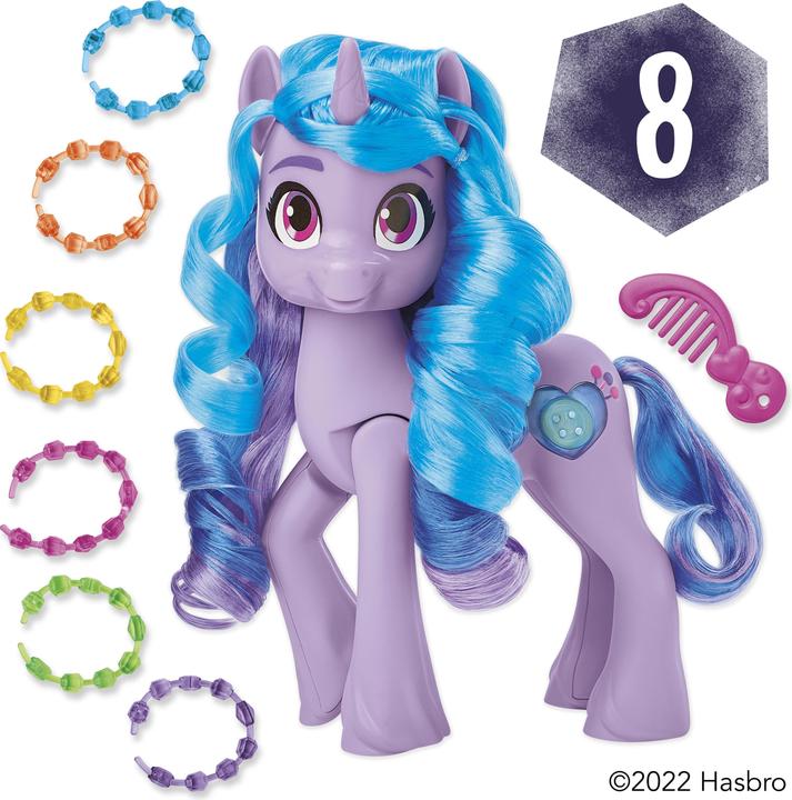 Actual product image My Little Pony Discover your pony sparkle Sparkle Fun Izzy Moonbow, 20 cm high pony for children, with