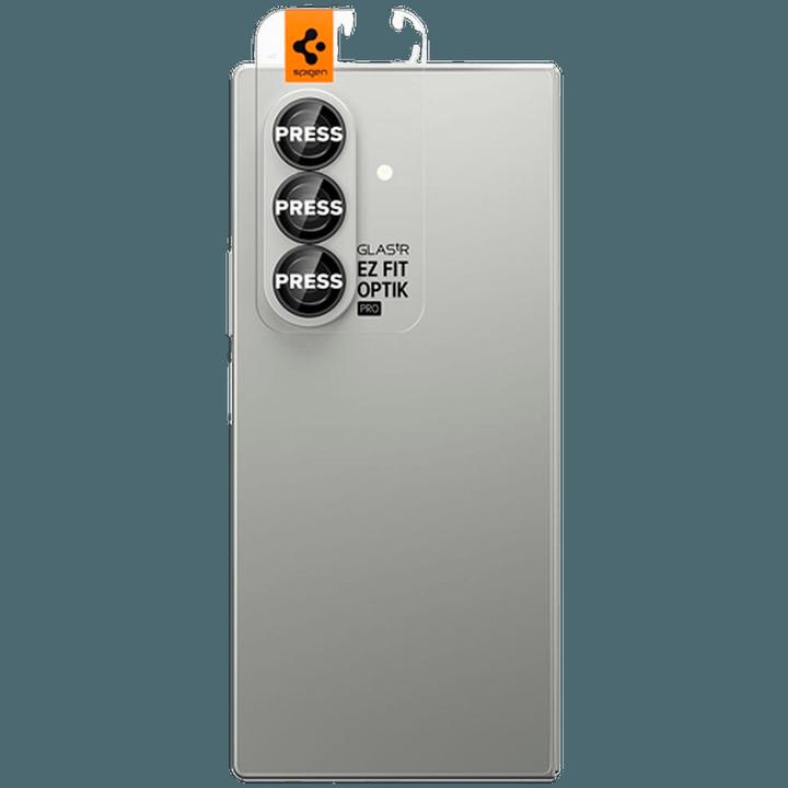 Actual product image Spigen - Optik.tR EZ Fit Pro HD Camera Glass (2 pack) - Samsung Galaxy Z Fold7 - Black (2 Piece, Samsung Galaxy Z Fold7)