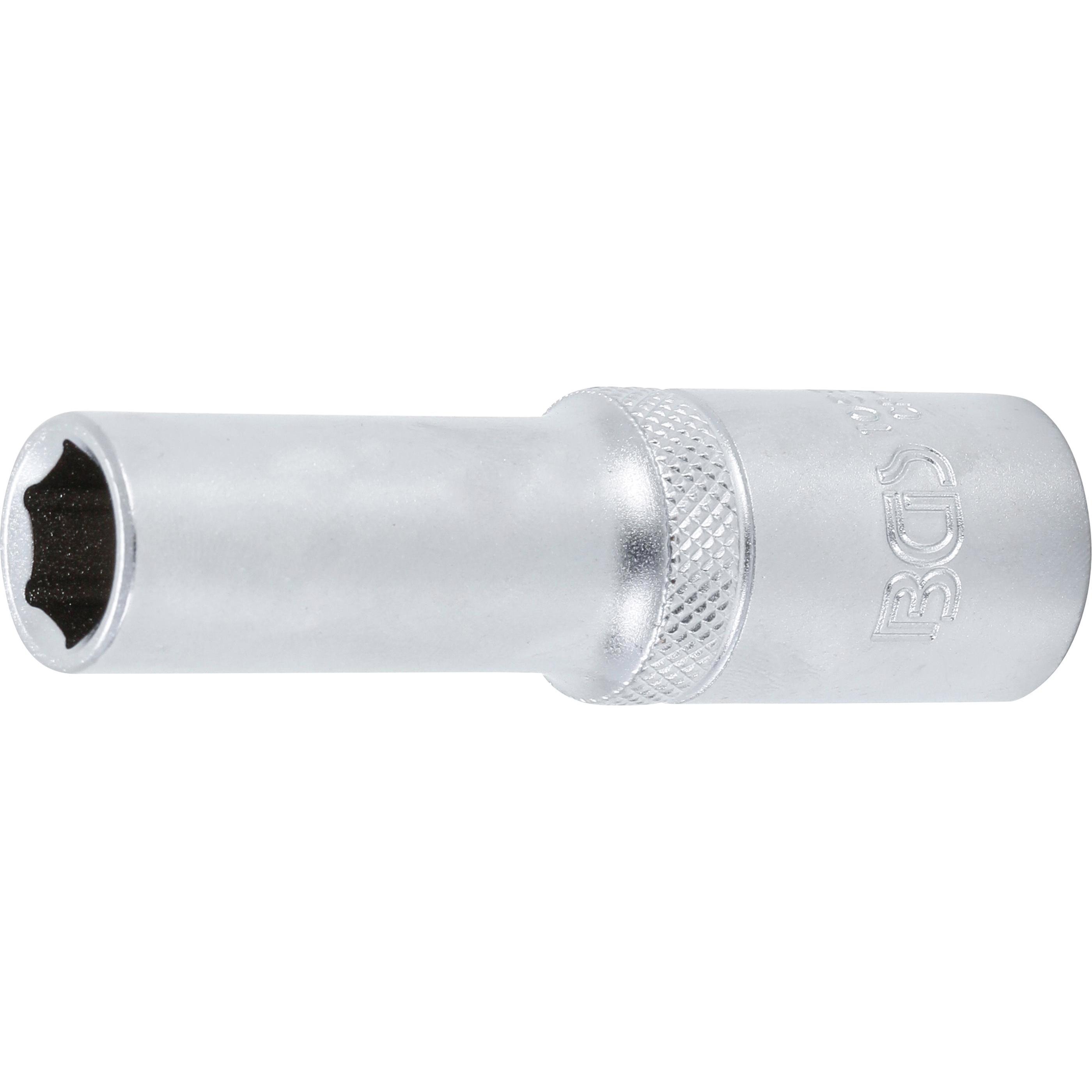 BGS, Steckschlüssel + Stecknuss, Steckschlüssel-Einsatz Sechskant, tief Antrieb Innenvierkant 12,5 mm (1/2") SW 12 mm (1...