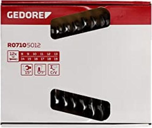 Produktbild Gedore Red red R07105012 Ringratschenmaulschlüssel Satz SW8-19 mm 12-teilig (19 mm, 8 mm, 10  mm, 14 mm, 18 mm, 11 mm, 12 mm, 17 mm, 15 mm, 13 mm, 9 mm, 16 mm)
