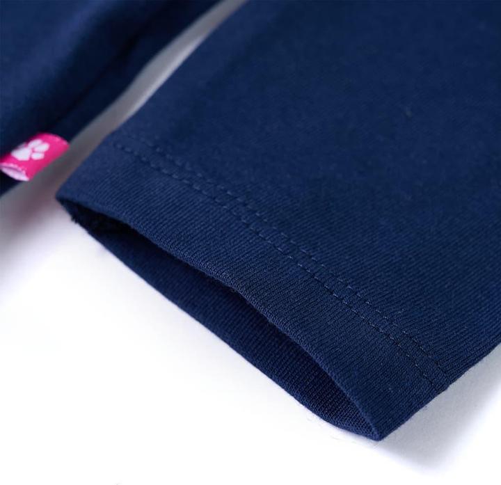 Produktbild vidaXL Kinder-Langarmshirt Marineblau 128,Material: 95 % Baumwolle