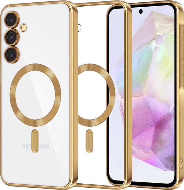 Actual product image Techsuit - Luxury Crystal MagSafe - Samsung Galaxy A35 5G - Gold (Samsung Galaxy A35)