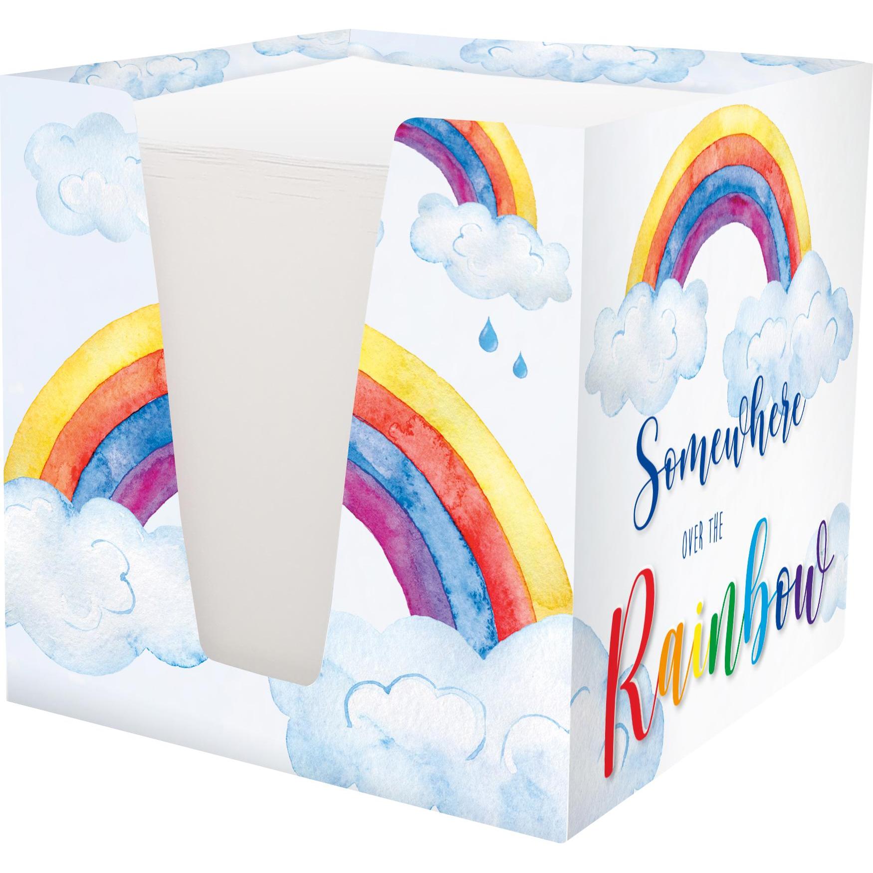 Rnk, Haftnotiz, Verlag Zettelbox Rainbow weiss inkl. ca. 900 Notizzettel weiss