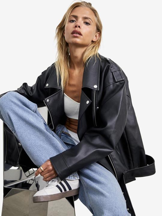 Produktbild Noisy May Oversize Kunstlederjacke (L)