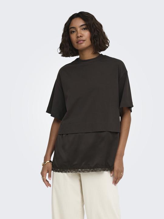 Actual product image Only Onlmexa S/S Tee Lace Top Wvn (S)