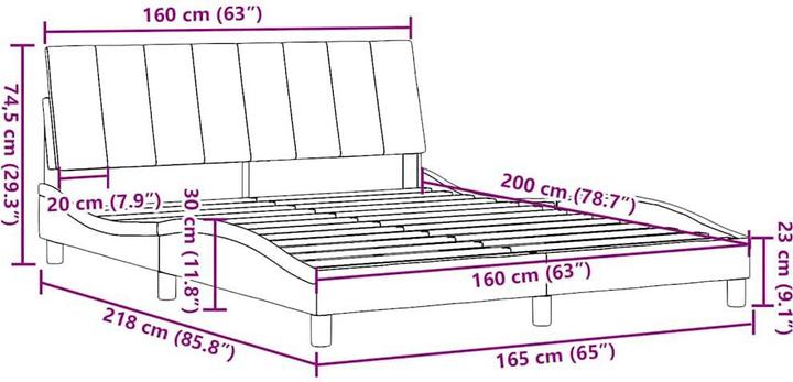 Image du produit vidaXL Bettgestell (160 x 200 cm)