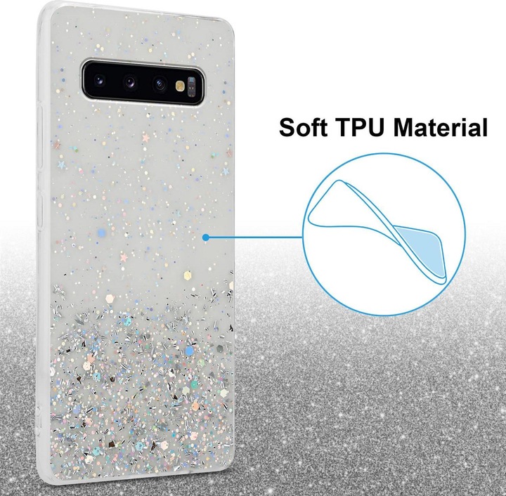 Actual product image Cadorabo TPU cover sparkling glitter (Samsung Galaxy S10+)
