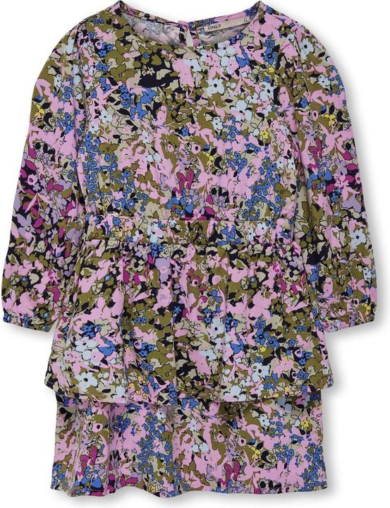 Only Mini Print Dress with Long Sleeves (128)