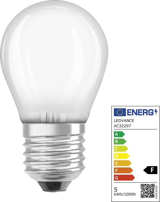 Actual product image Osram Superstar Classic P40 (E27, 4.80 W, 470 lm, 6 x, F)